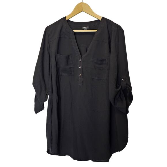 Torrid‎ Harper 3/4 Sleeve Pullover Lightweight Blouse Size 1X - Picture 1 of 9